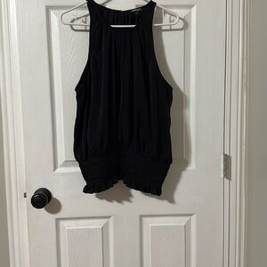 Express Black Ribbed Sleeveless Tank Top